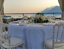 Noleggio Attrezzatura Catering per Matrimonio nel Castello di Malcesine