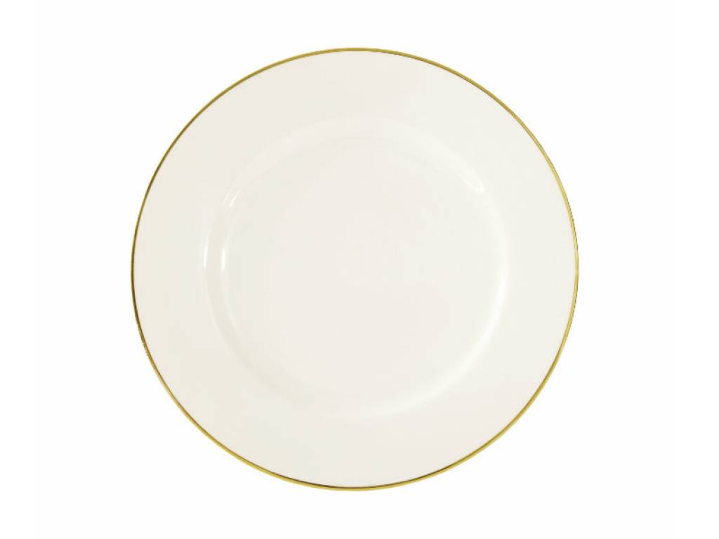 Piatto Cuore 21 Cm In Porcellana Bianca Con Dettaglio Oro – Eleganza Senza Tempo Per La Tua Tavola