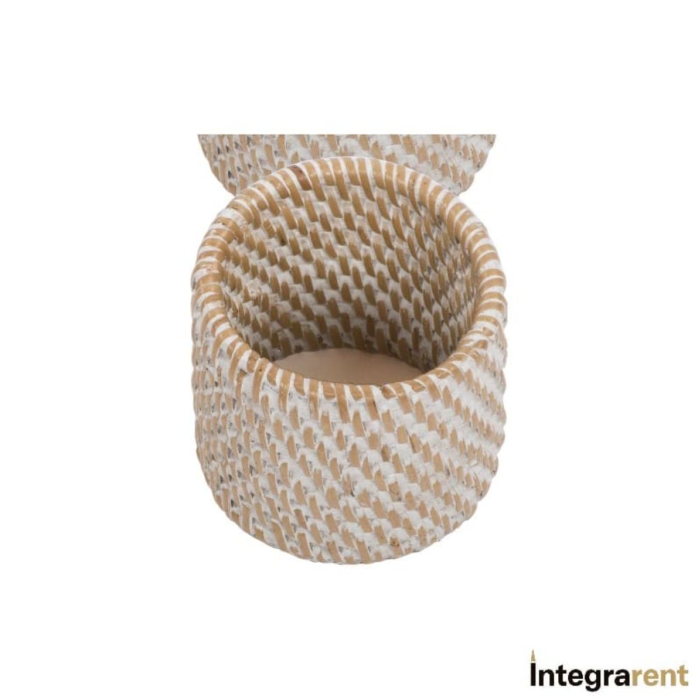 Noleggio Portatovagliolo Anello Rattan White 
