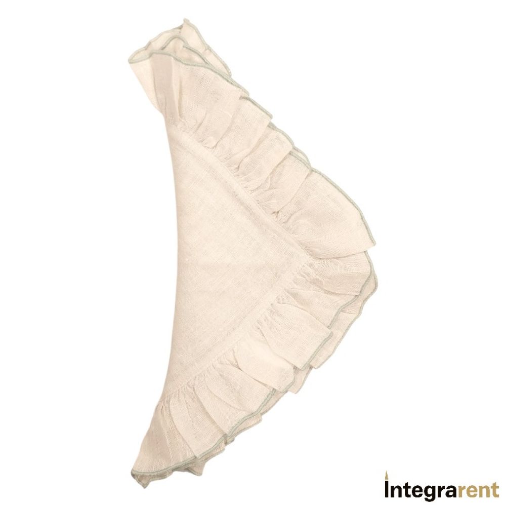 Noleggio Tovagliolo Lino Volant Sale Marino Salvia