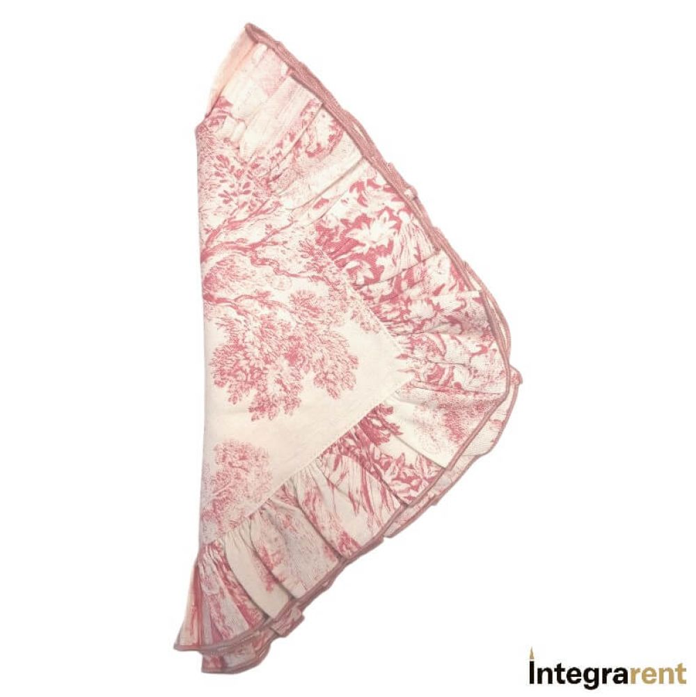 Noleggio Tovagliolo Cotone Volant Toile de Jouy Rosa 