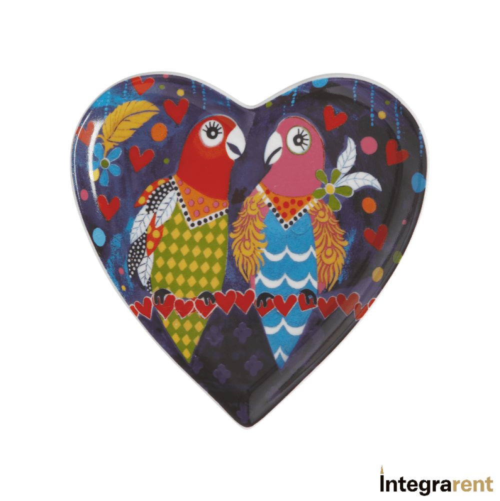 Noleggio Piattino HEARTS Parrots in Love B 