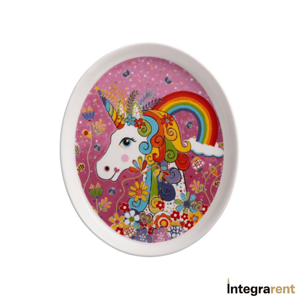 Noleggio Piattino CRAZY Unicorn Ø cm.16