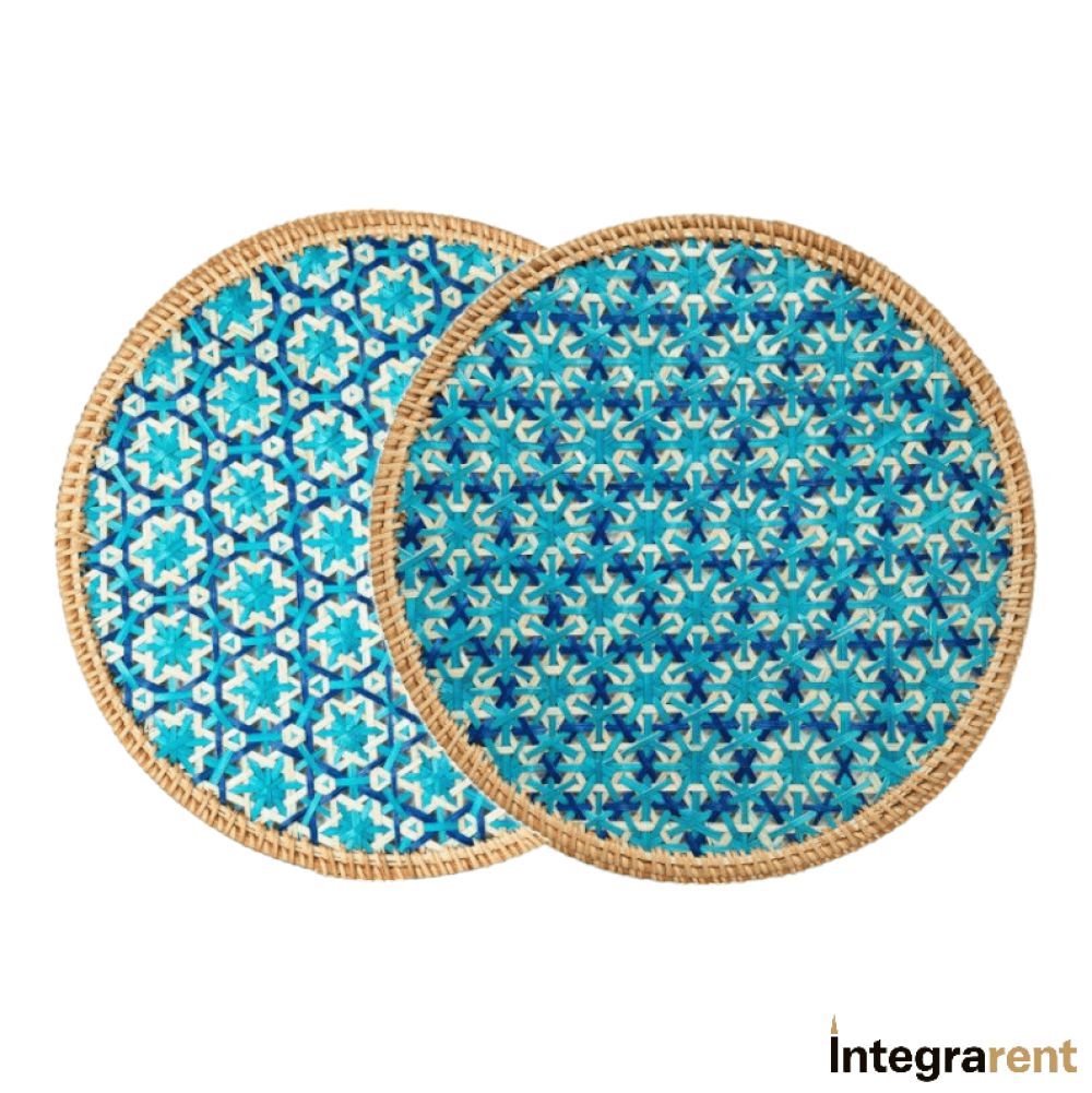 2 Sottopiatti In Vetro Verde Acqua - Artigianali Italiani, Diametro 33cm, Pezzi Unici - Foto 13