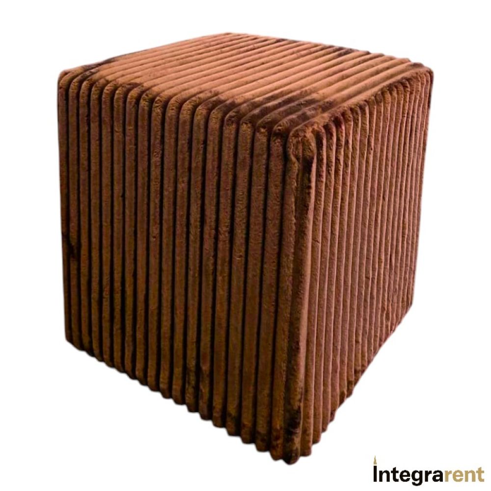 Noleggio Pouf Cubo Nuvola in Velluto Ruggine