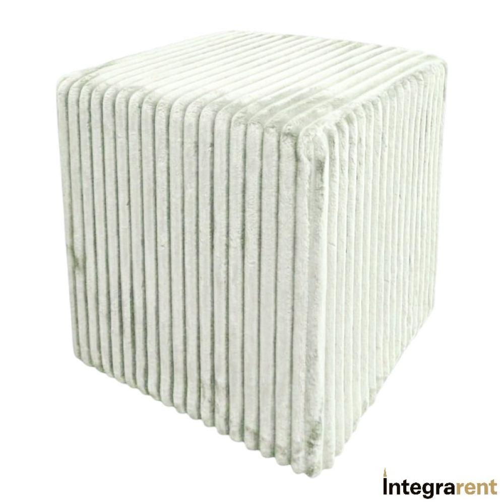 Noleggio Pouf Cubo Nuvola in Velluto Ghiaccio 