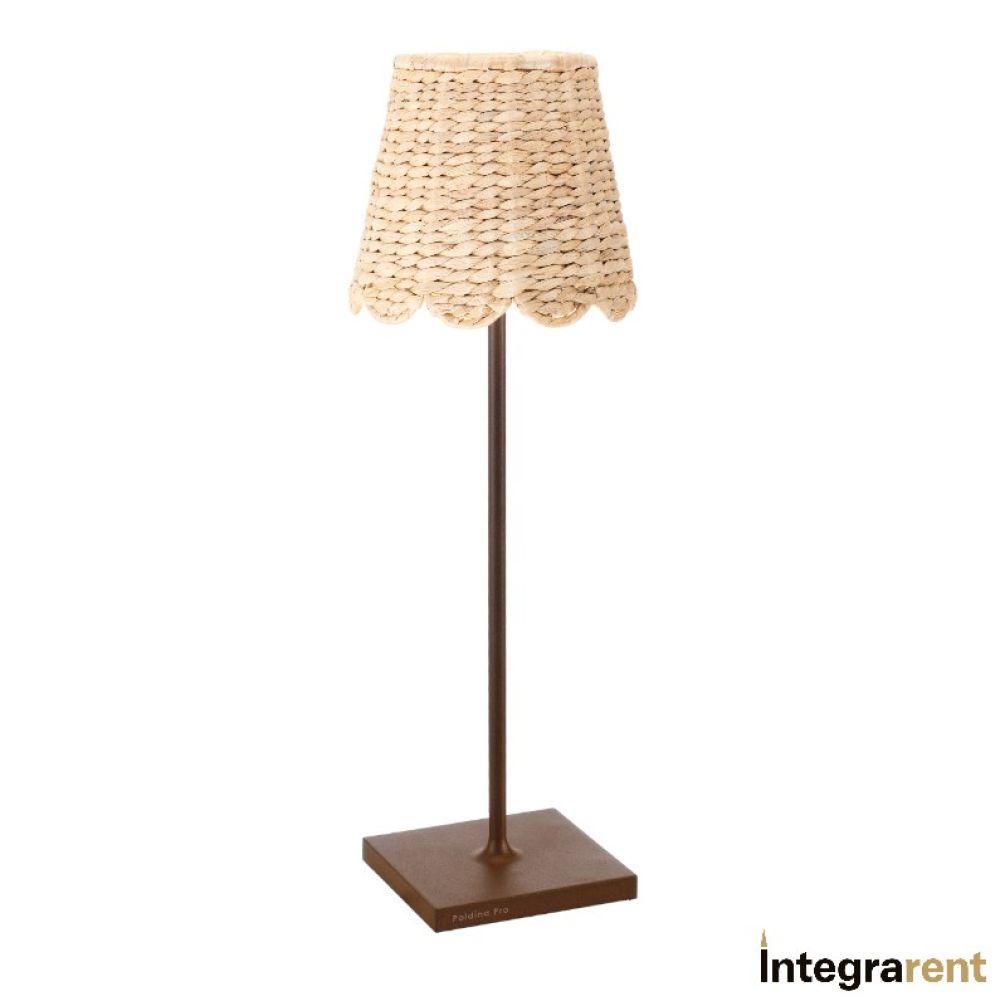 Noleggio Lampada da Tavolo Poldina Corten con Cover Giacinto d'Acqua