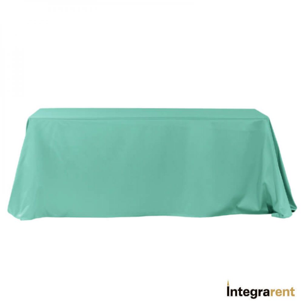 Noleggio Tovaglia Raso/Cotone cm.330x230 Verde Tiffany