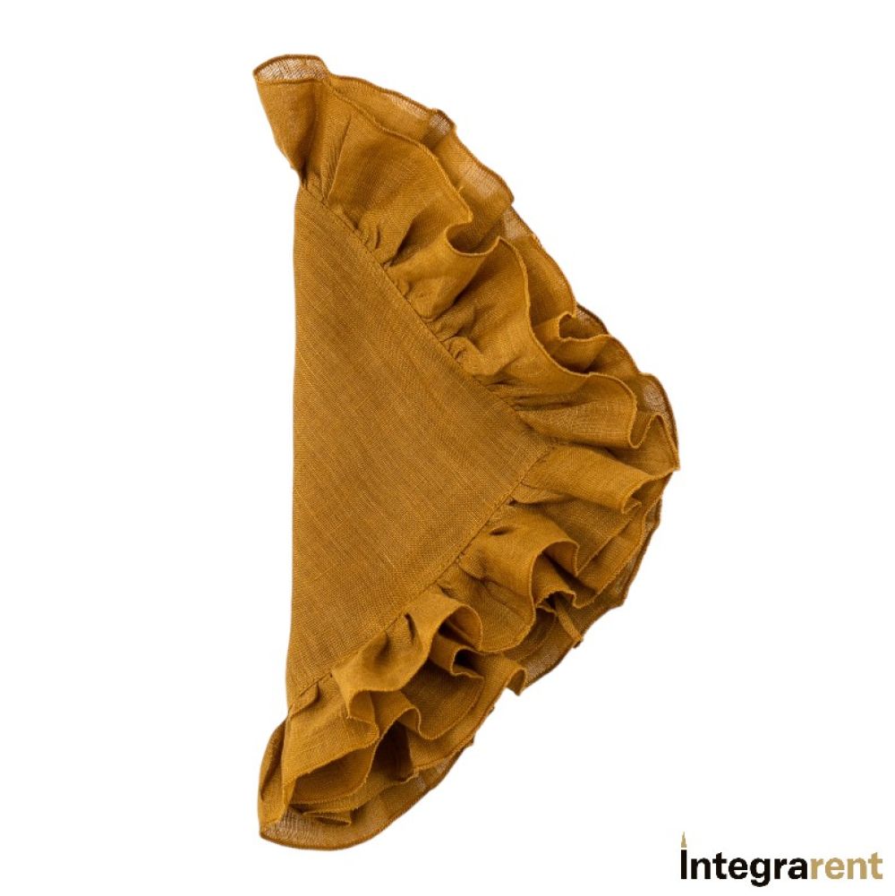 Noleggio  Tovagliolo Lino Volant Curry  