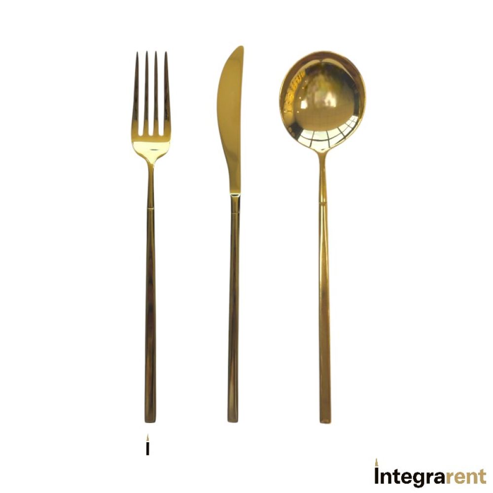 Noleggio Forchetta Tavola Zen Gold Oro (25 x conf.)