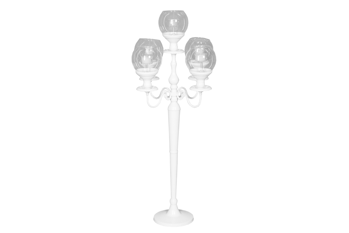 Noleggio Candelabro White 5 Fiamme