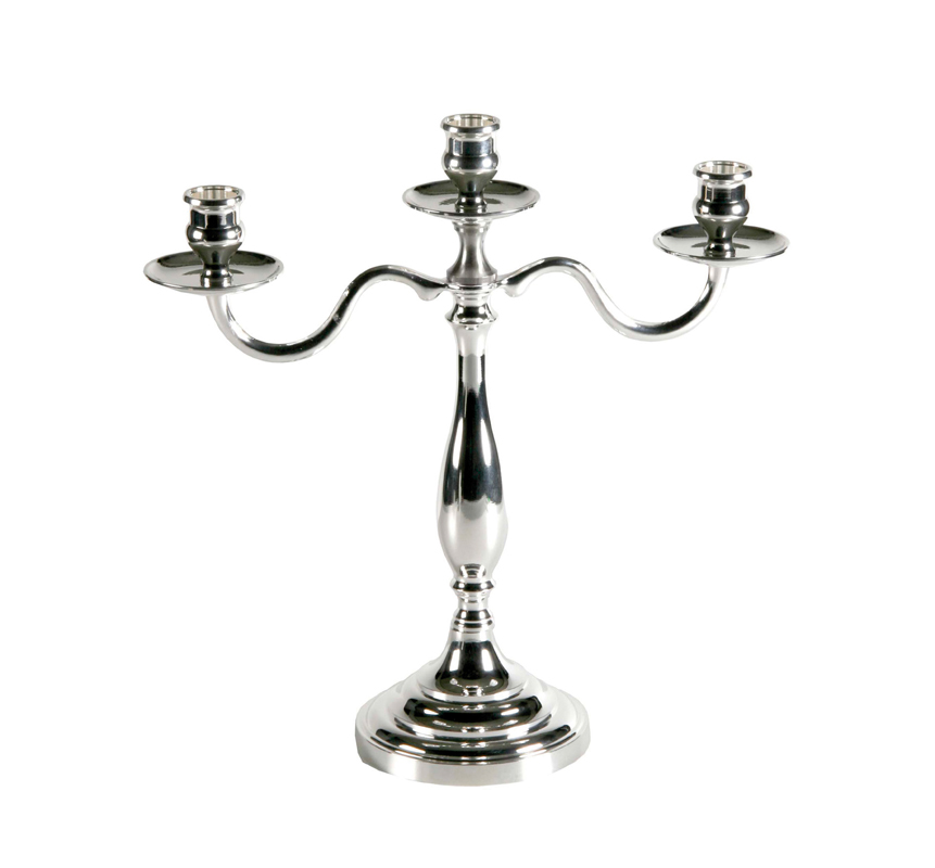 Noleggio Candelabro 3 Fiamme Argento