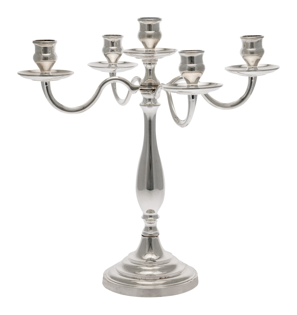 Noleggio Candelabro 5 Fiamme h.cm. 35 Argento