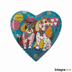 Noleggio Piattino HEARTS Dogs in Love Ø cm.15,5