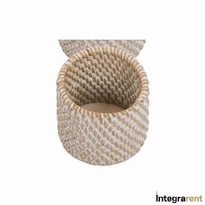 Noleggio Portatovagliolo Anello Rattan White 