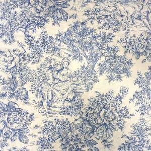 Noleggio Tovagliolo Cotone Toile de Jouy cm.50x50 - Blu