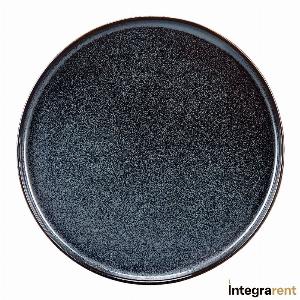 Noleggio  Piatto Piano Colored Stone Reactive Black Ø cm.27xh.cm.2  