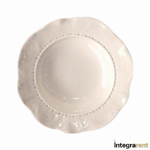 Noleggio Piatto Fondo A Jour Crema Ø cm. 23,5