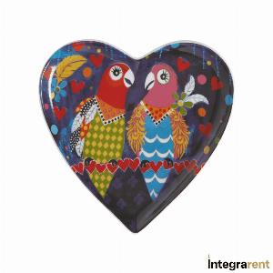 Noleggio Piattino HEARTS Parrots in Love B 