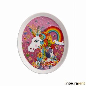 Noleggio Piattino CRAZY Unicorn Ø cm.16