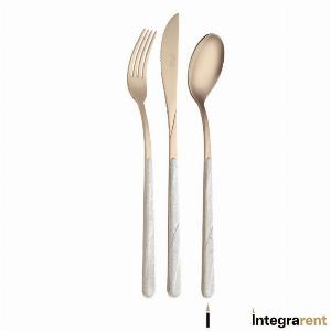 Noleggio Cucchiaio Tavola Champagne White Marble 