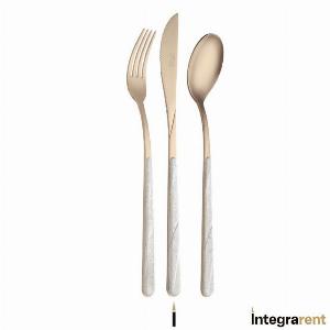 Noleggio Coltello Tavola Champagne White Marble 