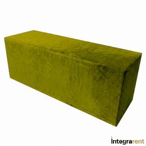 Noleggio Panca Rettangolare in Velluto Verde Erba  
