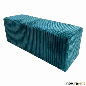 Noleggio Panca Rettangolare Nuvola in Velluto Azzurro 