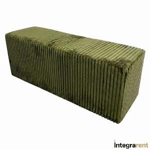 Noleggio Panca Rettangolare Nuvola in Velluto Verde Muschio