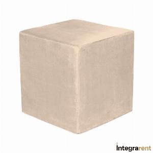 Noleggio Pouf Cubo in Velluto Sabbia  