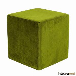 Noleggio Pouf Cubo in Velluto Verde Erba