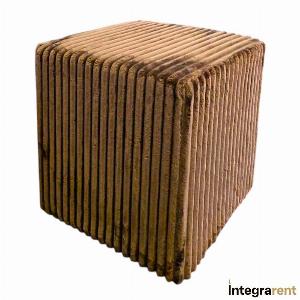 Noleggio Pouf Cubo Nuvola in Velluto Bronzo Antico