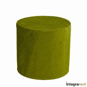 Noleggio Pouf Tondo in Velluto Verde Erba