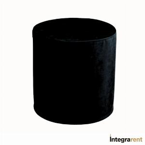 Noleggio Pouf Tondo in Velluto Nero 