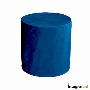 Noleggio Pouf Tondo in Velluto Blu  