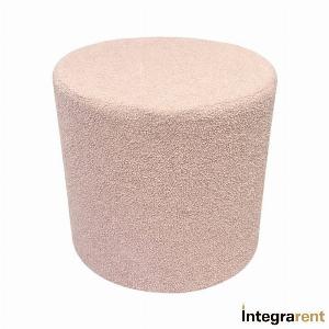 Noleggio Pouf Tondo Bouclè Rosa Antico  