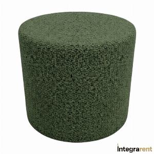 Noleggio Pouf Tondo Bouclè Verde Bosco  