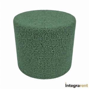 Noleggio Pouf Tondo Bouclè Verde Bosco  