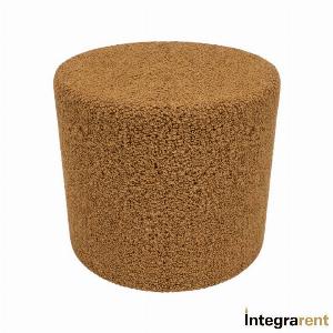Noleggio Pouf Tondo Bouclè Bronzo Antico