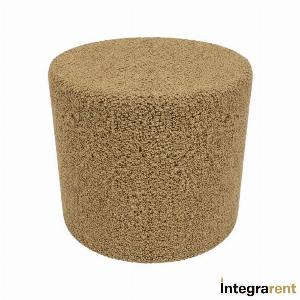 Noleggio Pouf Tondo Bouclè Fango  