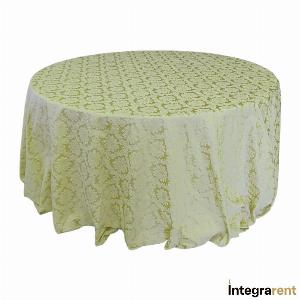 Noleggio Tovaglia Cotone Damascato cm.330x330 Verde