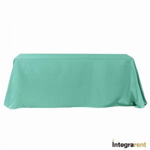 Noleggio Tovaglia Raso/Cotone cm.330x230 Verde Tiffany