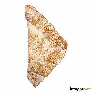 Noleggio Tovagliolo Cotone Volant Toile de Jouy Ocra