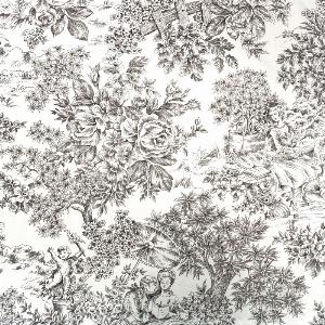 Noleggio Tovagliolo Cotone Toile de Jouy cm.50x50 - Nero (25 x conf.)