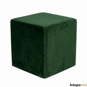 Noleggio Pouf Cubo in Velluto Verde Bosco  