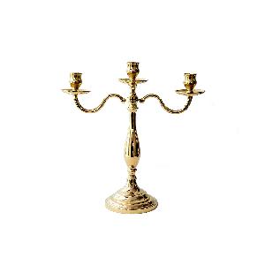 Noleggio Candelabro 3 Fiamme Oro 24k