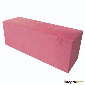 Noleggio Panca Rettangolare in Velluto Rosa Antico