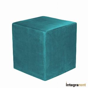 Noleggio Pouf Cubo Velluto Ottanio