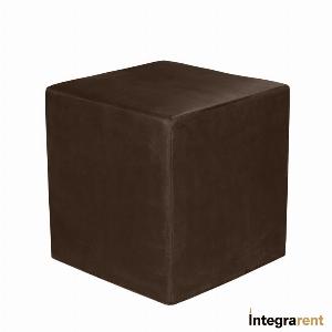 Noleggio Pouf Cubo Velluto Marrone