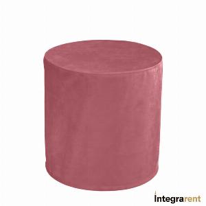 Noleggio Pouf Tondo in Velluto Rosa Antico